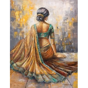 Sabeen Rashid, 18 x 24 Inches, Acrylic on Canvas, Figurative Painting, AC-SBRS-022